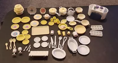 Mixed Lot Of Vintage Barbie Doll Dishes Kitchen Accessories • $25