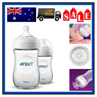 Philips Avent Natural Baby Bottles 260ml 2-Pack SCF 033/27 • $44.99