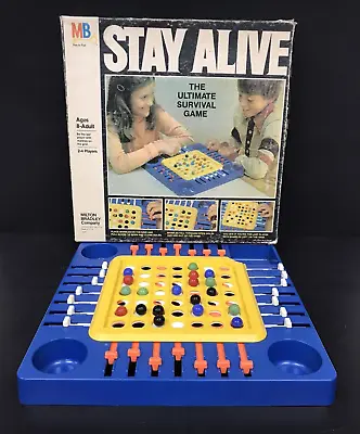 Vintage 1970's Retro 1978 STAY ALIVE Milton Bradley Marble Strategy Game • $45