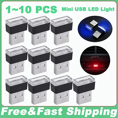 $6.95 • Buy Lot Mini LED USB Car Interior Light Neon Atmosphere Ambient Lamp Accessories