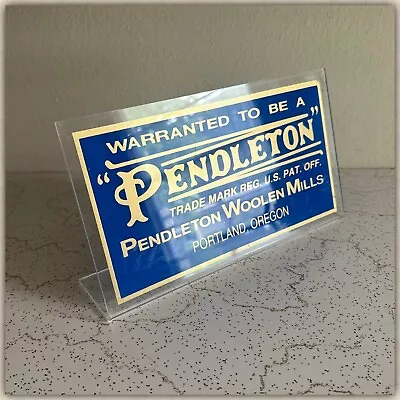 Vintage 11 X 6 X 3 Pendleton Store Display Sign Woolen Mills Advertising Acrylic • $250