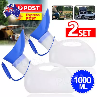 2xMale Female Urine Portable Pee Bottle Camping Outdoor Car Toilet Travel Urinal • $15.95