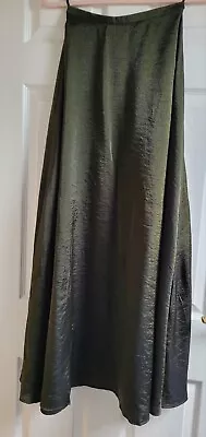 SKIRT Maxi/long Taffeta Metallic Green Size 6/8 Prom Wedding Cruise. • £20