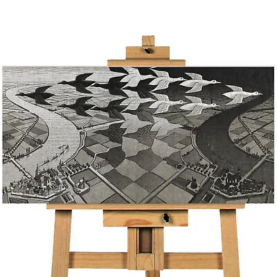 M.C. Escher Day And Night Wall Art Picture Print Ready To Hang • £19.99