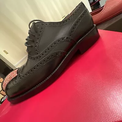 Exclusive Barney’s New York H Huntsman & Sons Black Classic Wingtip Shoe! Sz 44 • $150