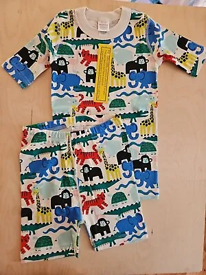 Nwt Hanna Andersson Jungle Time Animals Short John Pajamas 130 8  Sold Out! • $29.99