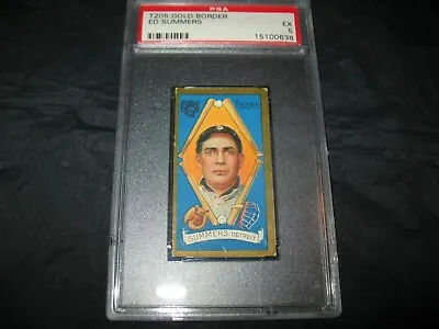 1911 T205 Gold Border Ed Summers  PSA EX 5 ~Cycle Back ~Detroit Tigers~ • $1300