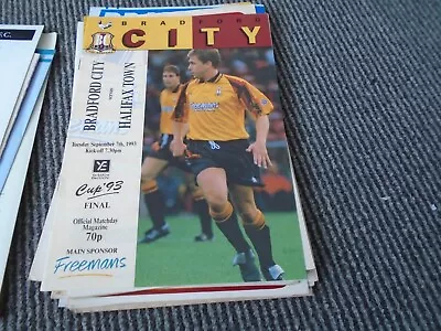 Bradford City V Halifax Town 1993 Yorkshire Electricity Cup Final • £1.99