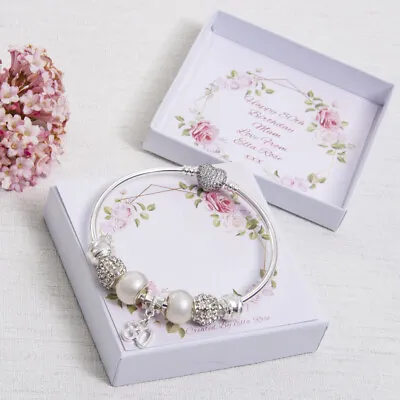 Ladies 60th Birthday 50th 70th 80th Gift Bracelet Women Personalised Jewellery • £14