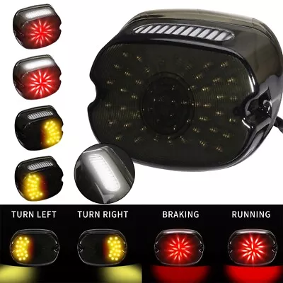 Motocycle LED Rear Tail Lights Brake Smoke For Harley Dyna Electra Glide ELF • $23.26