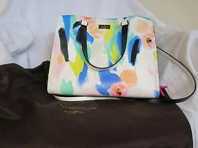 Kate Spade Arbour Hill Kyra Crossbody Tote Bag Multi Brushstrokes Leather EXC • $99.97