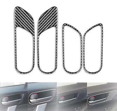 4Pcs Real Carbon Fiber Interior Door Handle Frame Trim Kit For Mazda 3 • $23.33