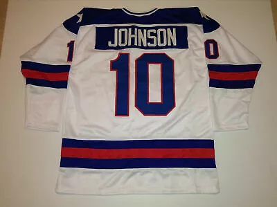 Mark Johnson 1980 Miracle On Ice USA Hockey Sewn White CUSTOM Jersey M To 2XL • $39.99