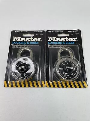 NOS Lot Of 2 Master Combination Lock #1500-D Lockers & Bike Made In USA • $13.99