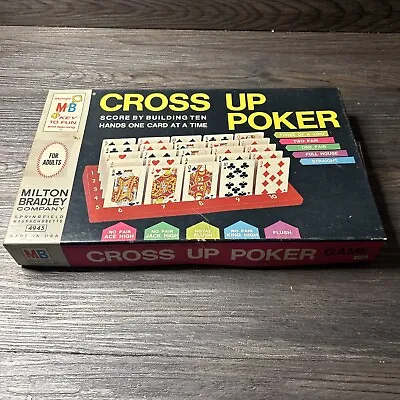 Vintage 1968 Cross Up Poker Game - Milton Bradley # 4945 Made In USA             • $12.50