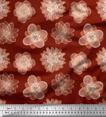 Soimoi Cotton Poplin Fabric Artistic Flower Decor Fabric Printed-FjD • $9