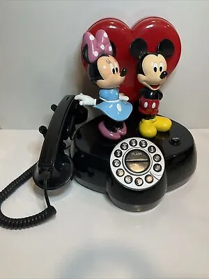 Vintage Disney Mickey Mouse And Minnie Mouse Animated Talking Heart Telephone • $42.70