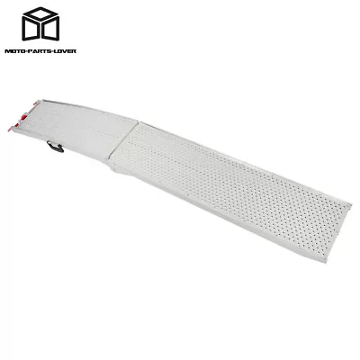 89   550lbs Folding Loading Ramp Motorcycle Dirt Bike Trailer Lawnmower Aluminum • $105.73