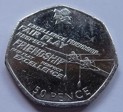 2011 GB 50p Coin London 2012 Olympics Rowing Circulated • £3.90