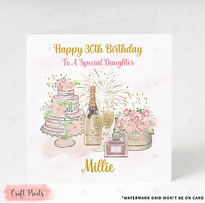 Personalised Birthday Card 18th 21st 30th 40th 50th Friend Sister Daughter Mum • £2.99