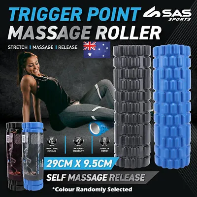 Trigger Point Grid Design Foam Roller Massage Pilates EVA PVC Gym Exercise  AU • $18.99