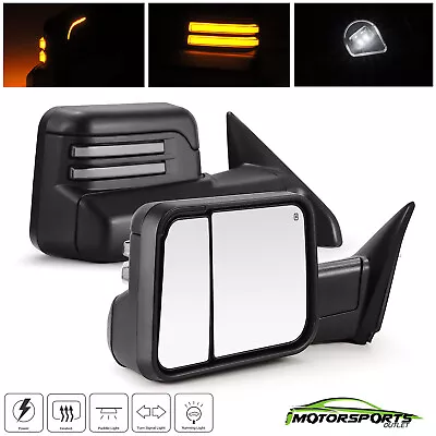 For 2002-2008 Dodge Ram Power Heated Extended Towing Mirrors Turn Signal Pair • $168.98