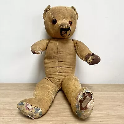 Vintage Antique Jointed Teddy Bear Merrythought? Chiltern?  18” • £44.99