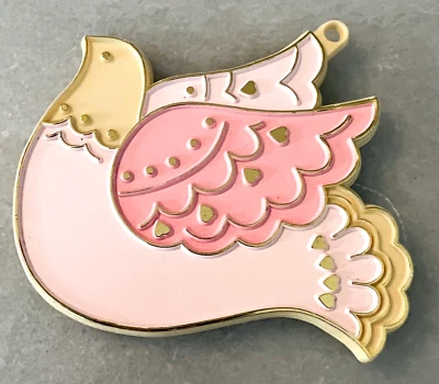 $5 • Buy Vintage 1980's HALLMARK Plastic Painted PINK DOVE Christmas Cookie Cutter