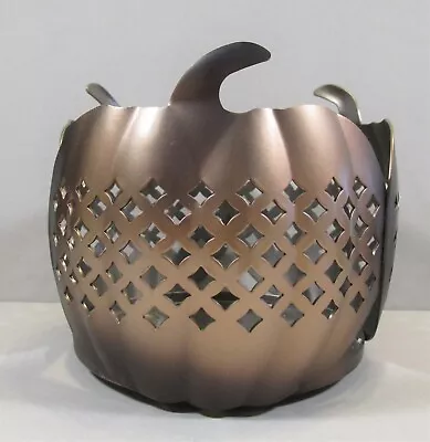 Living Colors Candle Metal Pumpkin 3-Wick Candle Holder / Sleeve • $6.50