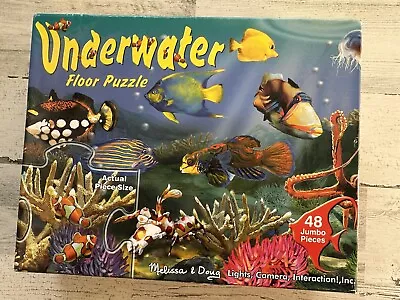 MELISSA & DOUG 48 Piece Floor Puzzle Underwater Aquatic Puzzle All Pcs Included • $4.99