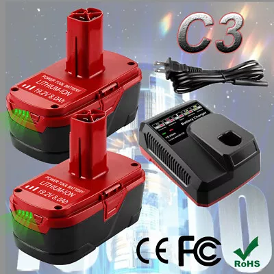 19.2 Volt 8.0Ah For Craftsman C3 DieHard Lithium Ion XCP Battery/Charger 11375 • $18