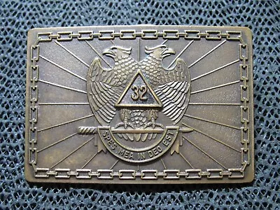 32 Degree Freemason Masonic Eagle Belt Buckle! Vintage! Rare! Manny Kutzner! '78 • $32.32