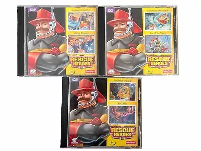 Rescue Heroes Lot Of 3 DVDs Fisher Price 2003 Authentic Original • $9.99