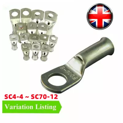 £4.79 • Buy Copper Tube Terminals Terminal Battery Welding Cable Lug Ring Crimp