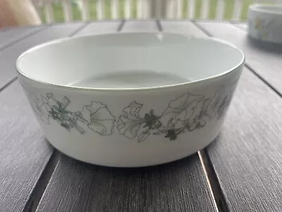 Block Spal White Petunia Watercolors Mary Lou Goertzen 5.75” Bowl • $12