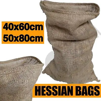 £2.69 • Buy Heavy Duty Jute Hessian Sacks Bags 5kg To 50kg Potato Veg Storage Sand Wholesale