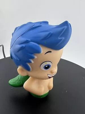 Bubble Guppies Gil Action Figure Blue Hair Rubber Bath Toy • $6
