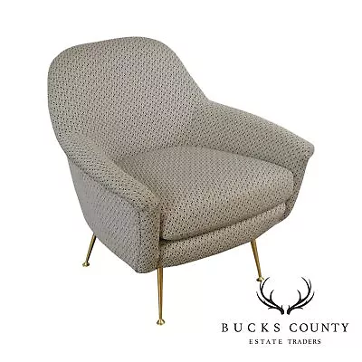 Modern Design Brass Leg Lounge Chair • $795