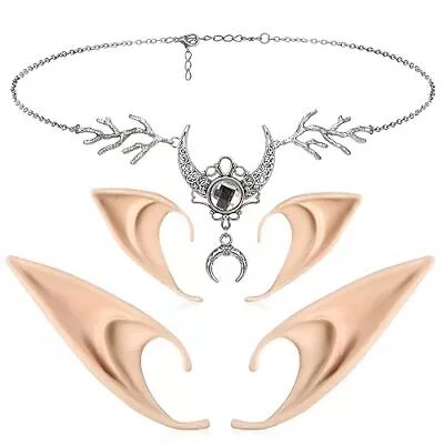 Elf Ears With Fairy Moon Headpieces Fairy Elven Ears With Handmade Silver Cry... • $15.25