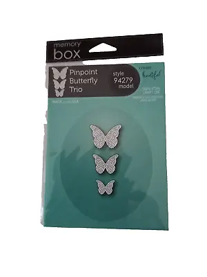 Memory Box Pinpoint Butterfly Trio Die 94279 NEW • £12.99