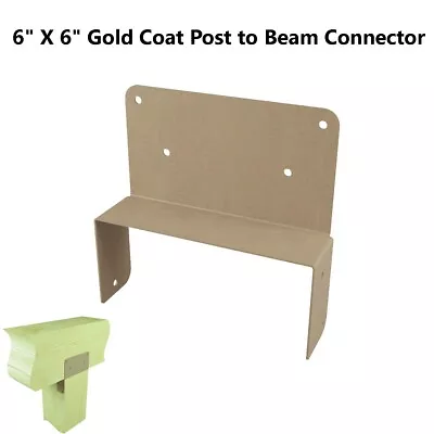 MiTek 6  X 6  Gold Coat Post To Beam Connector - Pack Of 5 • $77.95