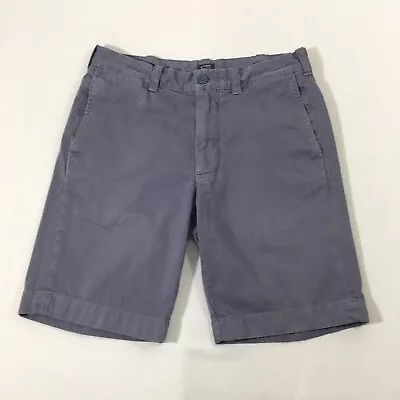 J.Crew Stanton Shorts Mens 30 Blue Garment Dyed Cotton Casual Flat Front Zip Fly • $17.99