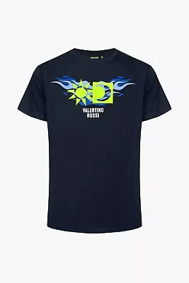 VR46 Official Valentino Rossi WRT Flames Blue T Shirt - VAMTS 477902 • $44.75