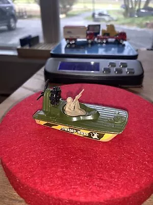 Vintage 1976 Matchbox Superfast No 30 Military Army Swamp Rat Boat With Soldier • $4.99
