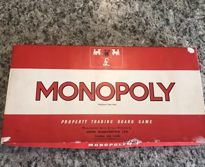 Vintage 1970s Waddington Monopoly Board Game Board Only Decoration Collector • $5.99