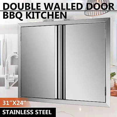$66.40 • Buy New 31  Outdoor Kitchen / Bbq Island Stainless Steel Double Access Door Usa