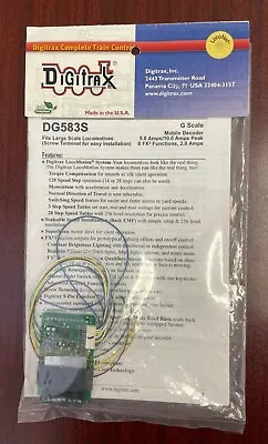 Digitrax DG583S - G Gauge Decoder - For Large Scale Locos - New In Bag!!  • $58.15