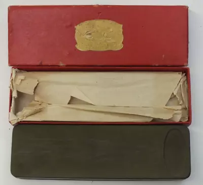 Vintage Cushioned Strop-Back Hone Original Box & Paper MANDAN ND American Hone C • $39.99