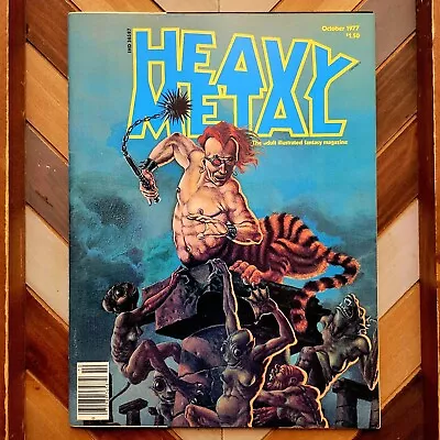 HEAVY METAL VOL. 1 #7 VF- (HM 1977) Sharp! WRIGHTSON Cover! MOEBIUS Corben Art • $29.98