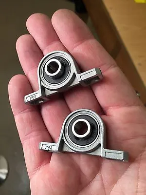 Pair Ball Bearing Pillow Blocks Self Aligning 8mm Or 5/16   Aluminum Housing  • $12